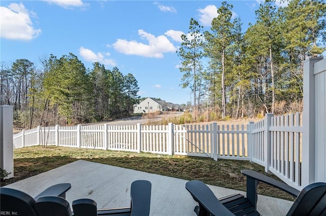 view of patio / terrace featuring a fenced backyard