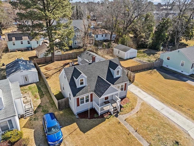 aerial view featuring a residential view