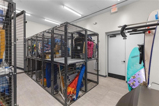 view of storage area