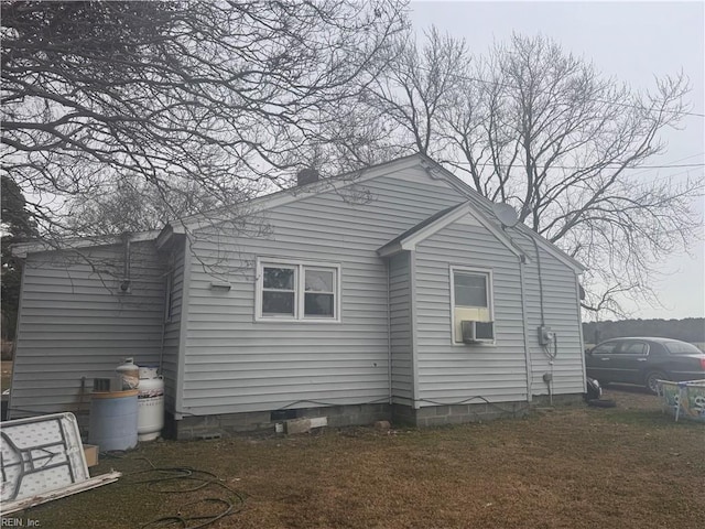 back of house with cooling unit