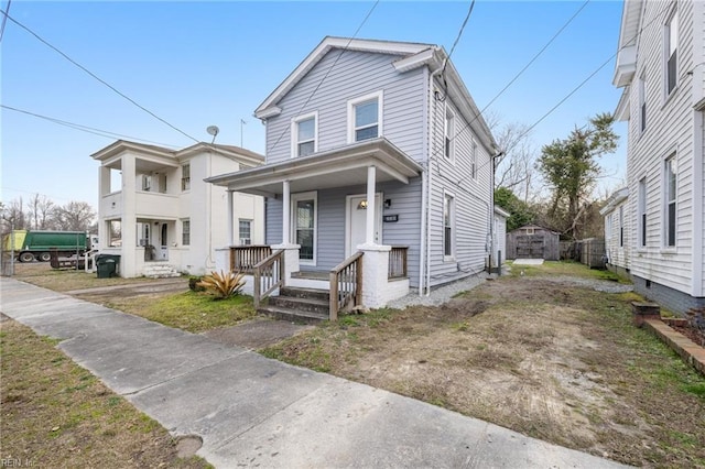 view of front of property featuring a porch