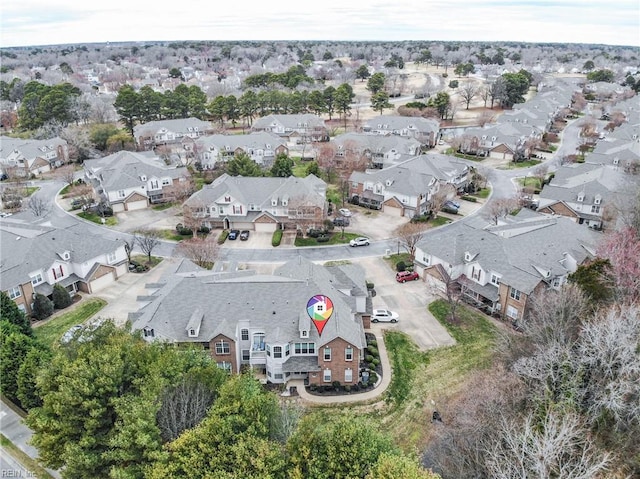 drone / aerial view featuring a residential view