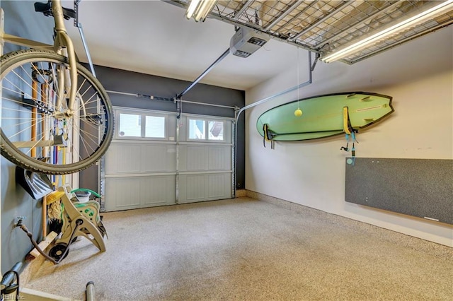 garage featuring a garage door opener