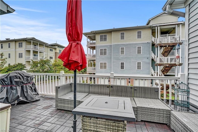 view of patio with a deck