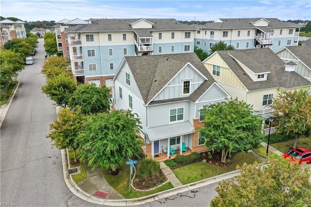 drone / aerial view featuring a residential view