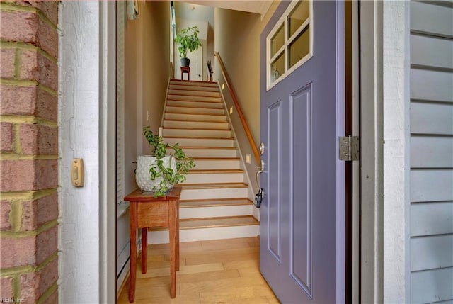 doorway to property with a balcony