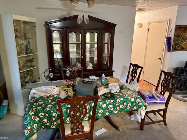 dining room with visible vents