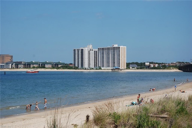 water view featuring a view of the beach