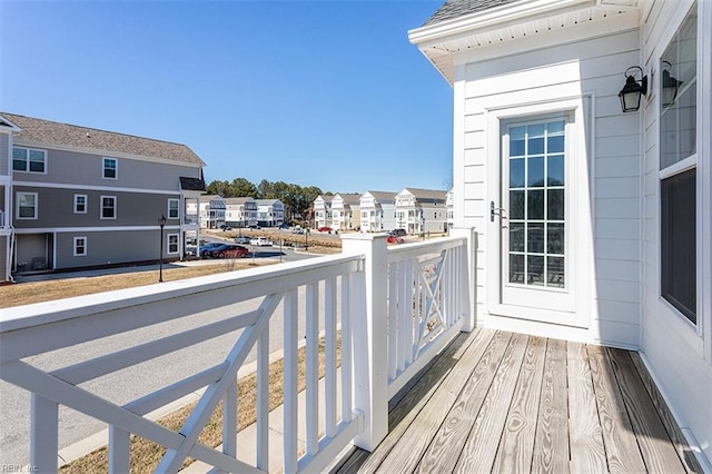 balcony featuring a residential view