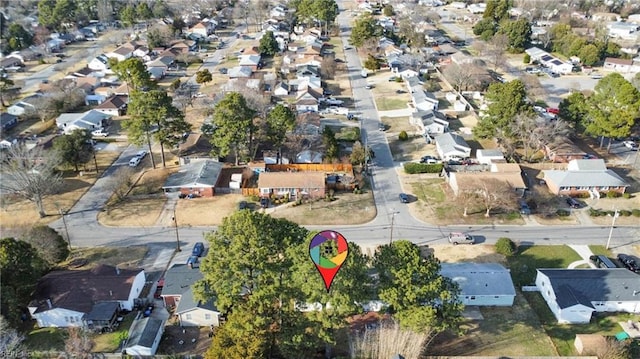 drone / aerial view with a residential view