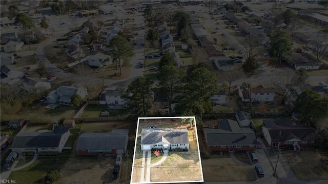 aerial view featuring a residential view