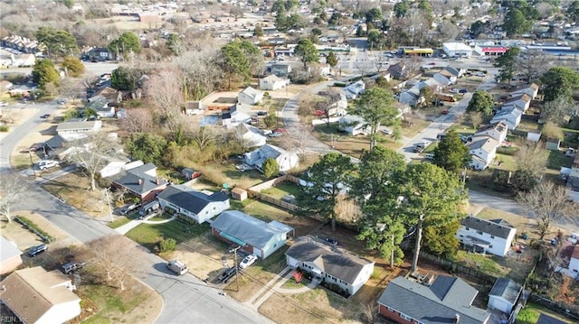 aerial view with a residential view