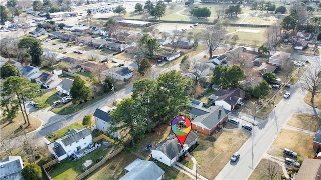 drone / aerial view featuring a residential view