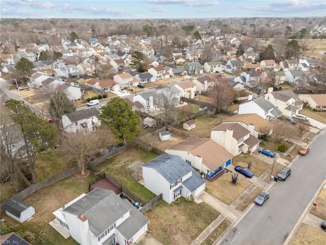 aerial view featuring a residential view