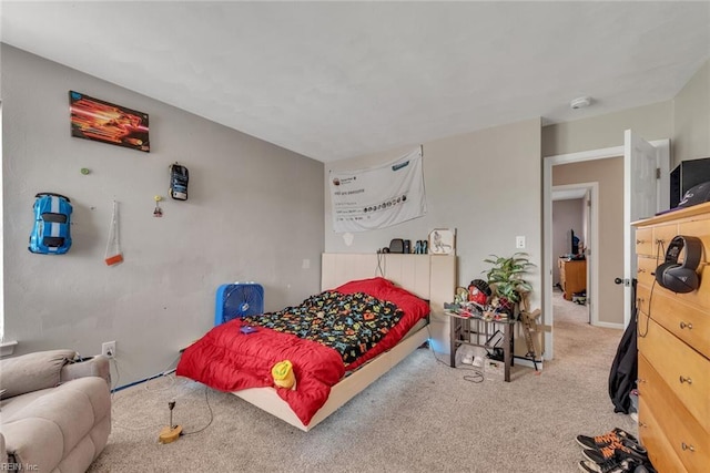 bedroom with carpet floors