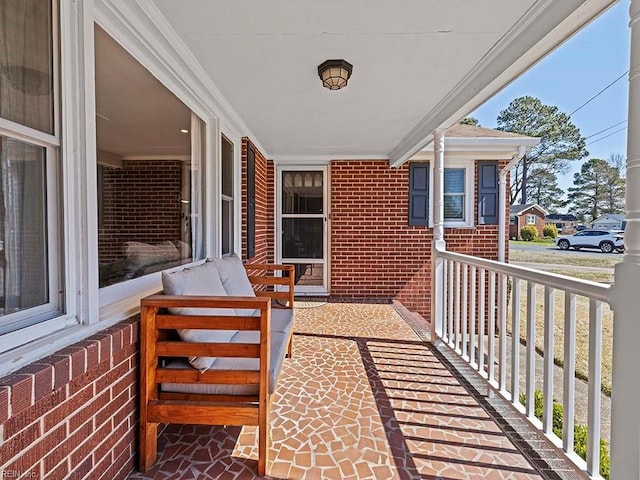 balcony with covered porch