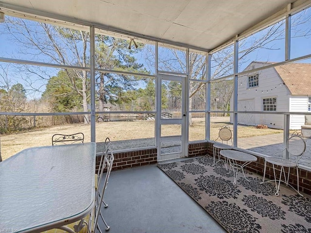 view of sunroom