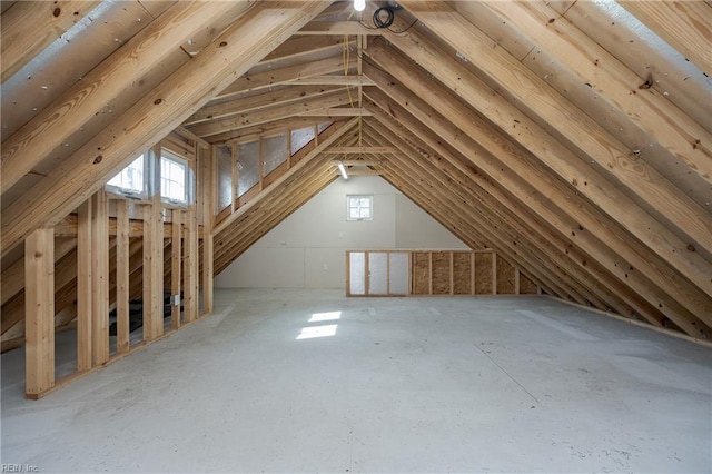 view of attic