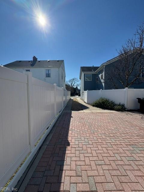 exterior space with fence private yard