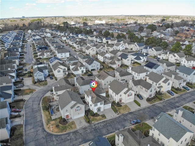 birds eye view of property featuring a residential view