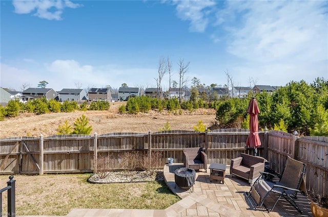 view of patio / terrace with a fenced backyard