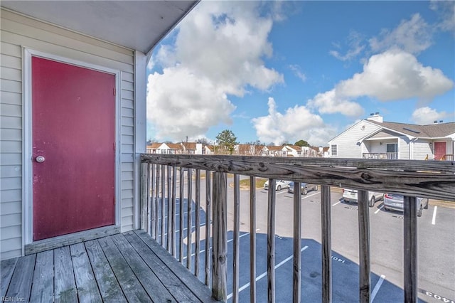 balcony with a residential view