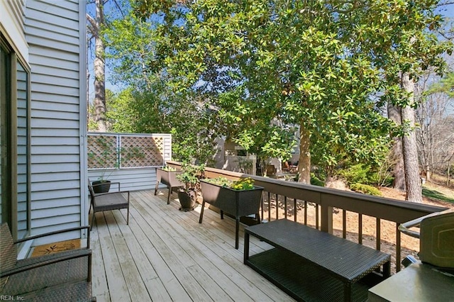 view of wooden deck