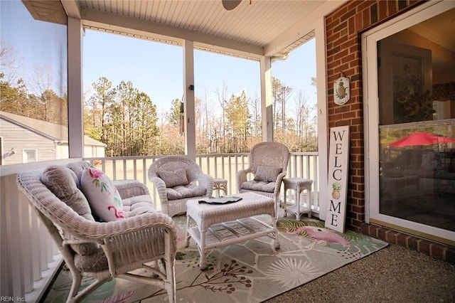 sunroom / solarium with a wealth of natural light