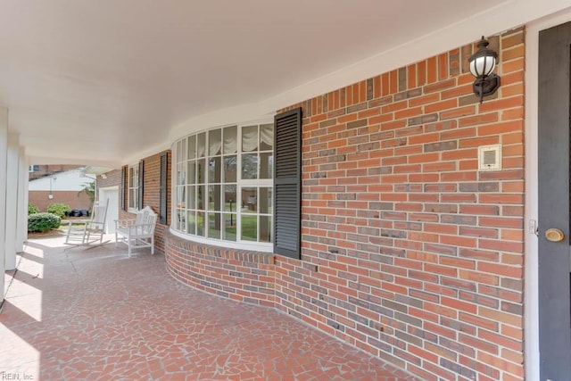 view of patio featuring covered porch