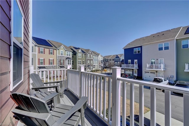 balcony with a residential view