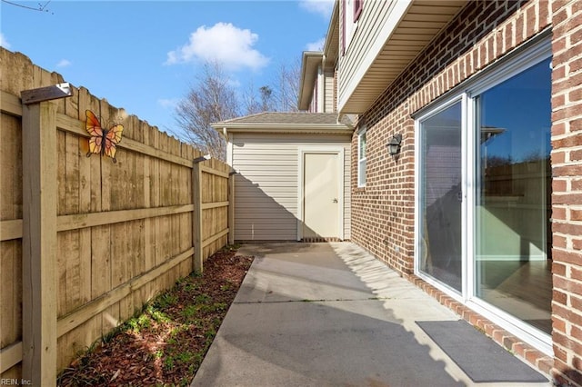 view of patio / terrace with fence