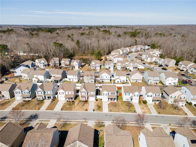 aerial view featuring a residential view