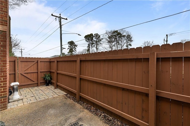 view of patio with a fenced backyard