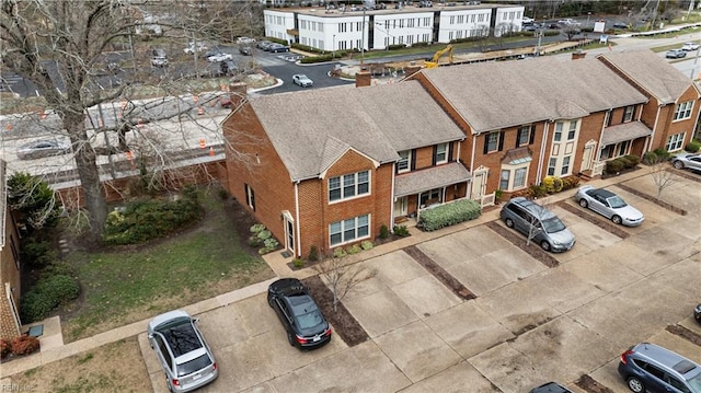 aerial view with a residential view