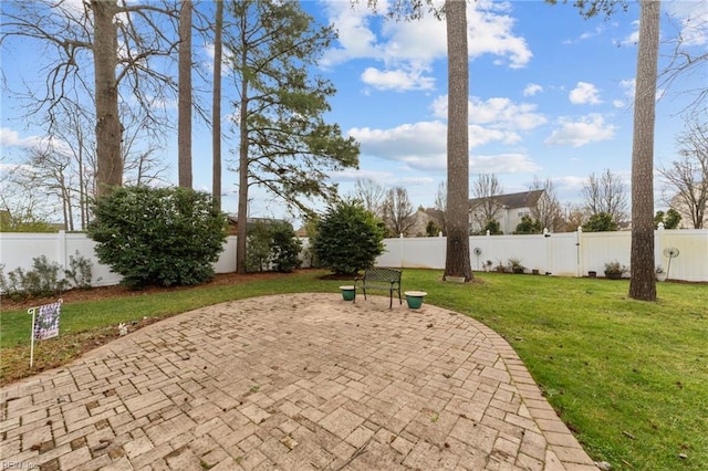 view of patio / terrace with a fenced backyard