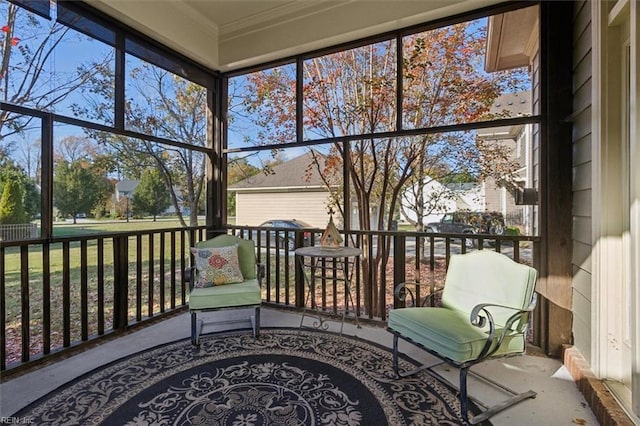 view of sunroom