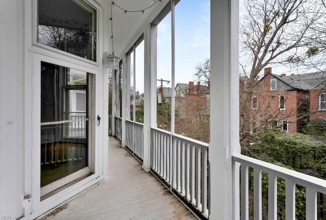 view of sunroom