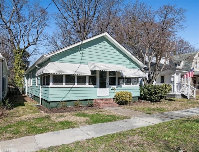 view of bungalow-style home