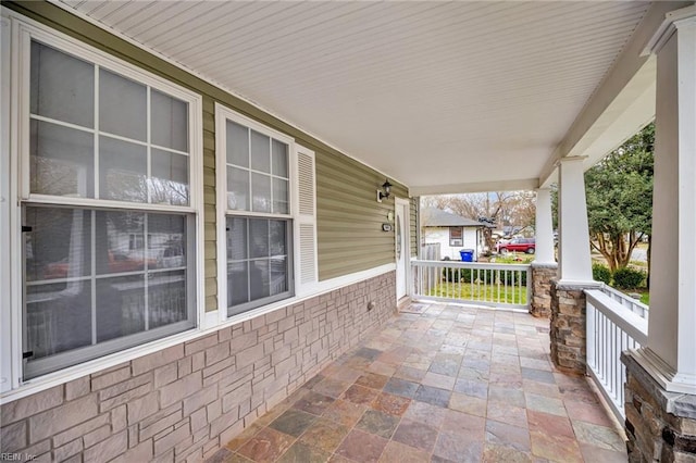 view of patio / terrace with a porch