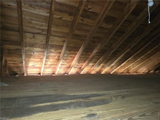 view of attic