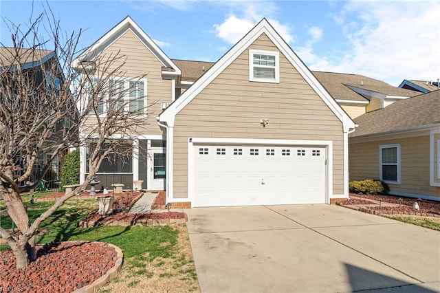 traditional-style house with driveway