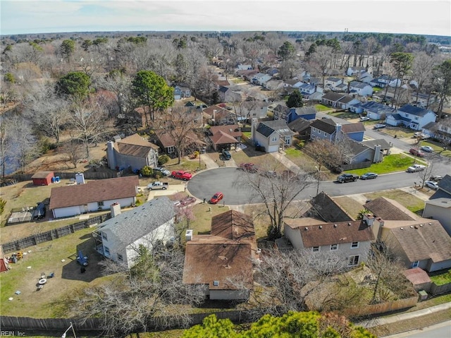 bird's eye view with a residential view