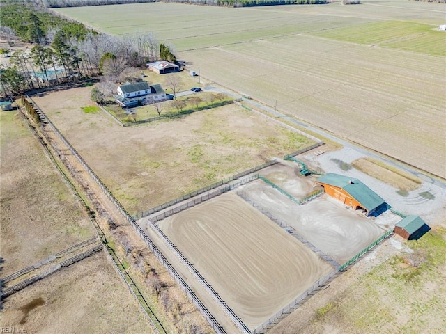 bird's eye view featuring a rural view