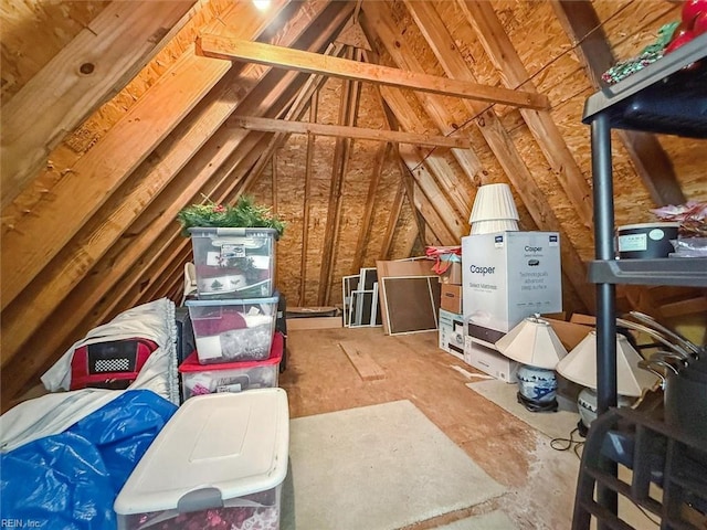 view of attic