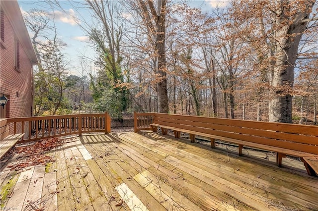 view of wooden terrace