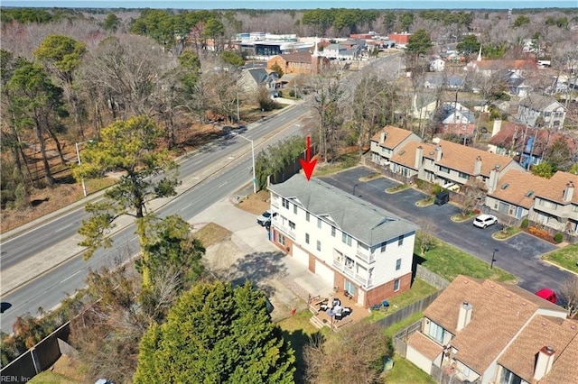 drone / aerial view featuring a residential view