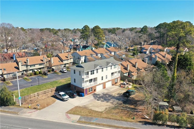 bird's eye view featuring a residential view