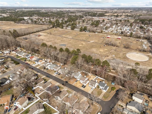 drone / aerial view with a residential view