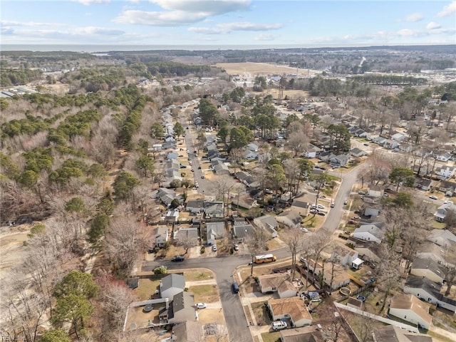 aerial view with a residential view