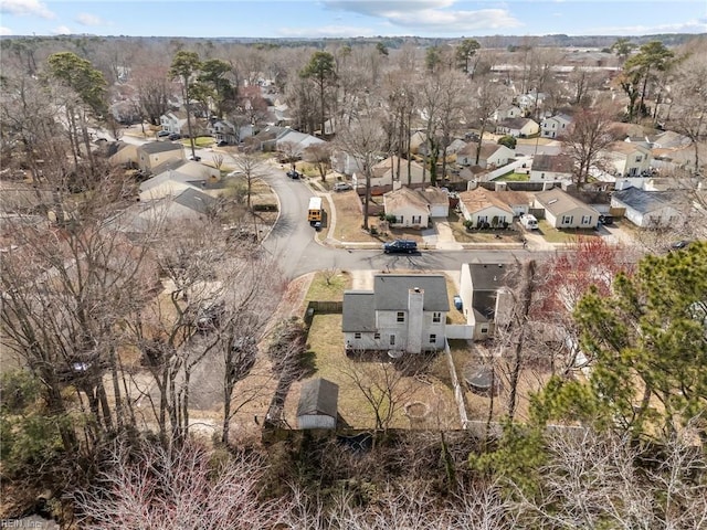 birds eye view of property with a residential view